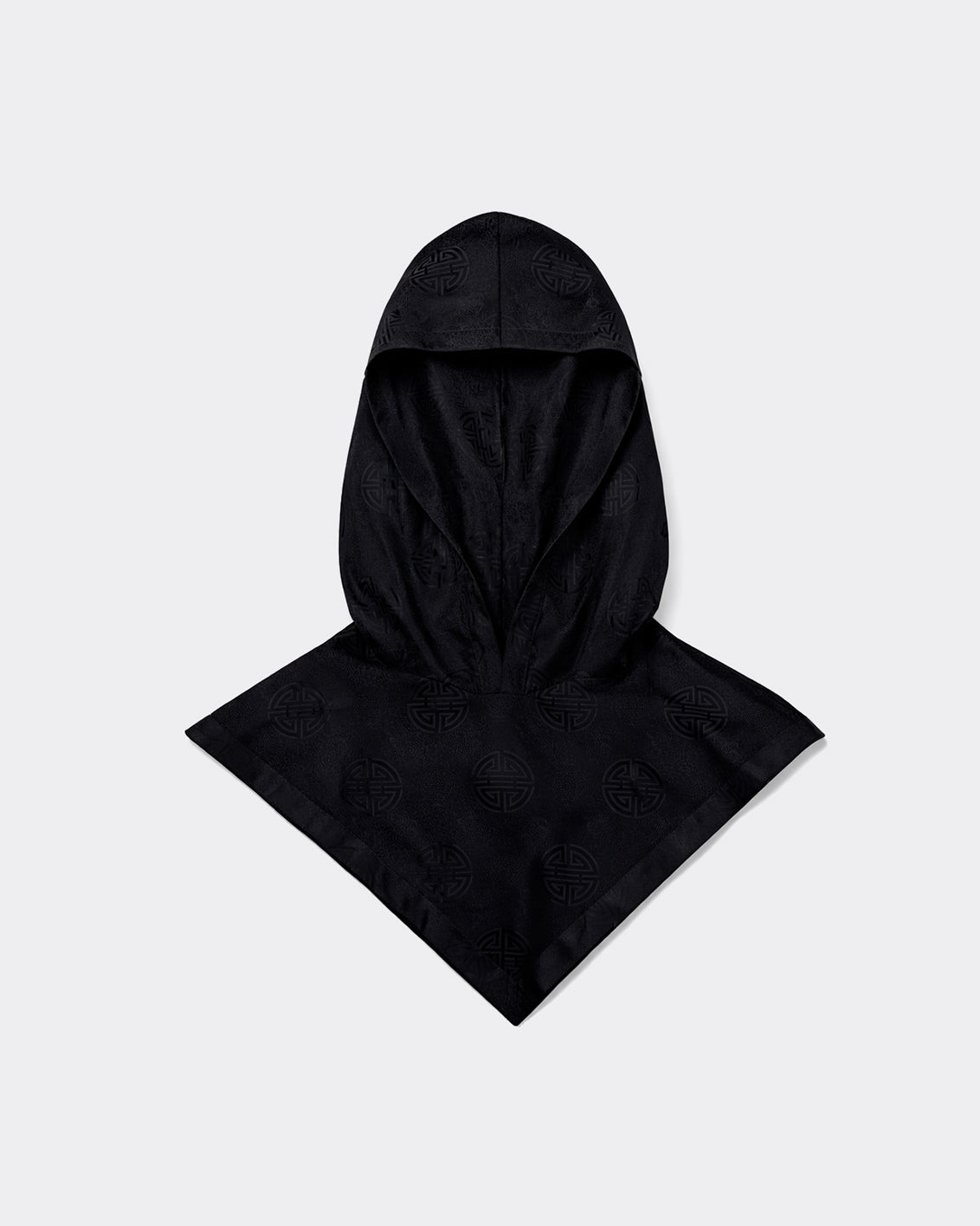 JACQUARD SILK HOOD