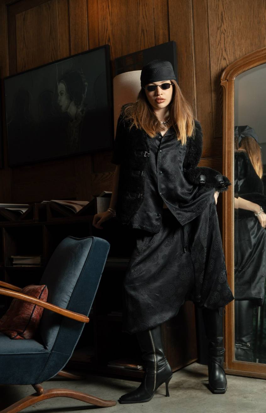 JACQUARD SILK HUSTLER SHIRT