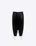 BLACK SILK DROP CROTCH PANTS