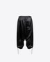 BLACK SILK DROP CROTCH PANTS