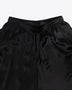 BLACK SILK DROP CROTCH PANTS
